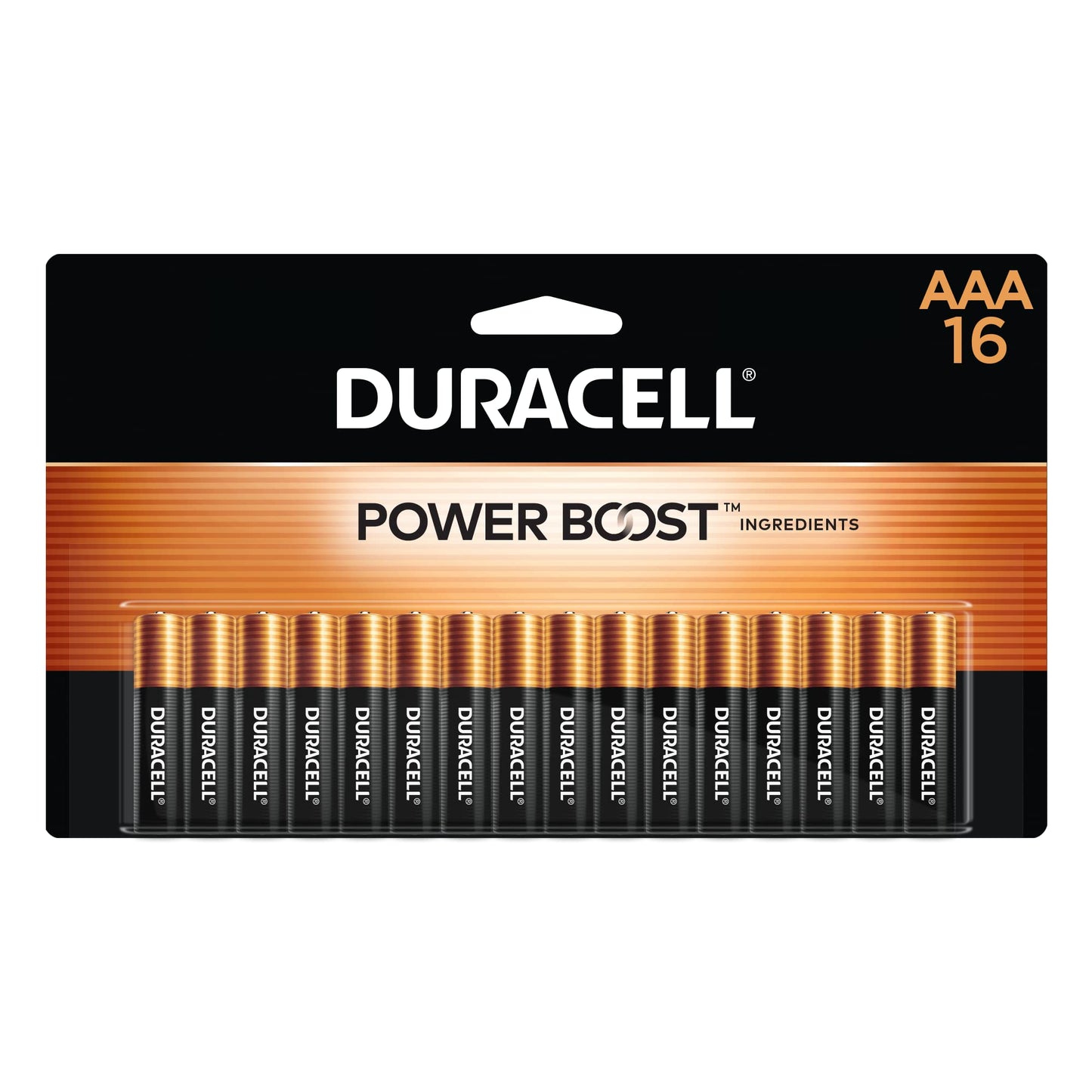 Duracell Coppertop Aaa Batteries With Power Boost Ingredients, 16 Count Pack Triple A Battery With Long-Lasting Power, Alkaline