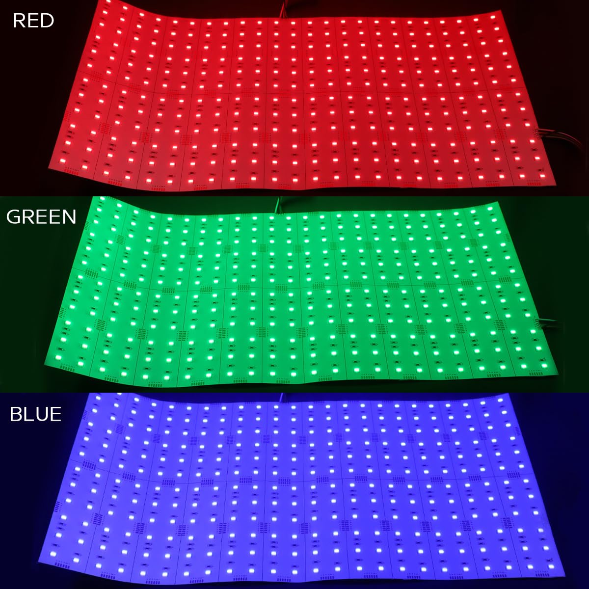 19"x9.5" Flexible LED Panel Sheet RGBCCT 5in1 Color Changing Ultra Thin Cuttable 90W 2.5A 24V LED Light Sheet RGBWW 2600K~6500K, Adhesive Backing, 288LEDs (RGB+CCT(2600-6500k))