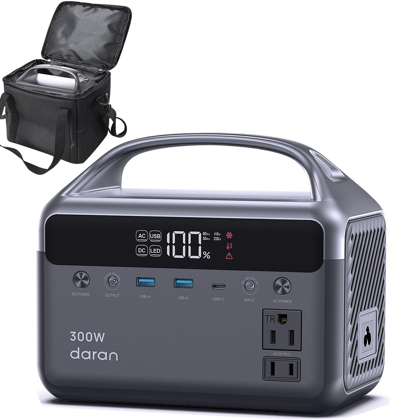 Portable Power Station 300W (600W Peak), 192Wh (60,000Mah) Solar Generator, Lifep04 Battery With Ac Outlets, 5.5Lb Power Bank Fo