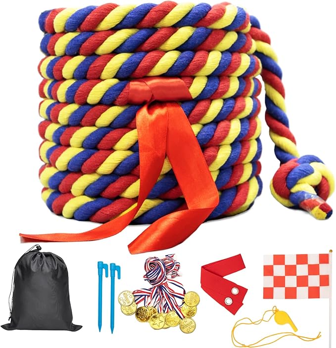 GULYMNA Tug of War Rope for Kids and Adults, 20/40/60FT Tug a War Rope for Outdoor Games Field Day Family Reunion Party Ga...