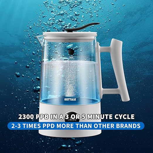 Hydrogen Water Generator with SPE and PEM Technology, 1.5L Large Capacity Hydrogen Water Pitcher, Balanced Purified Water PH Levels, 7 Preset Temps, 12 Hour Constant Temperature, Gift for Love