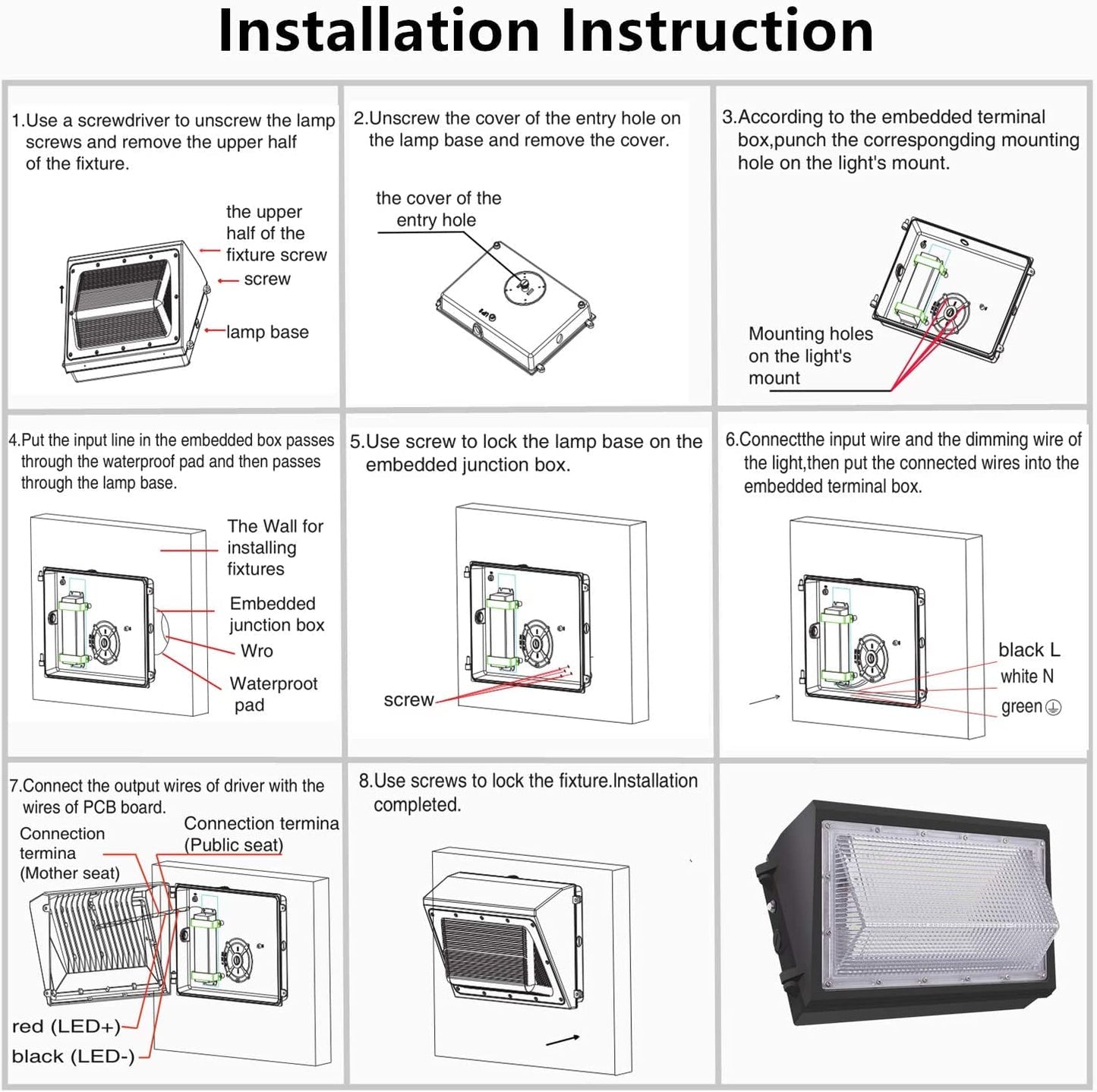 Whled 1-10V Dimmable 120W Led Wall Pack Light With Dusk To Dawn Photocell  100-277V 16800Lm 800-1000W Hps/Hid Equiv.  5000K Outdoor Security Lighting  Etl Commercial Wall Mount Lights For Building