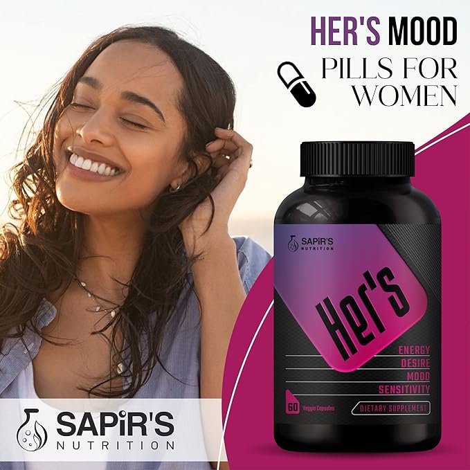 Female Libido Booster for Women - Increase Passion, Desire & Excitement - Relieve Stress, Reduce Dryness & Heighten Sensitivity, Hers Hornygoatweed Energy Supplement for Women in the Mood Enhancer