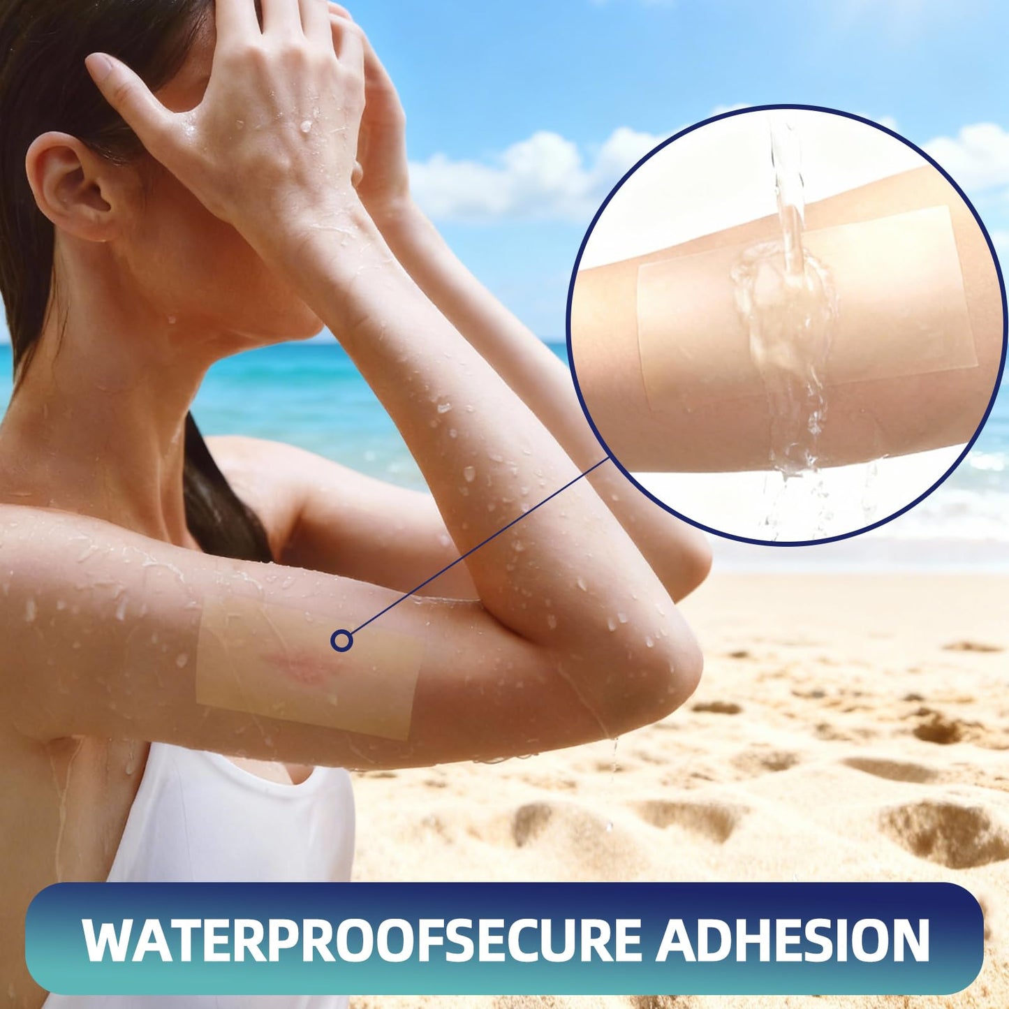 Hydrocolloid Roll for Wound Care, 2in x 5ft - Latex-Free & Hypoallergenic Hydrocolloid Bandages with Self-Adhesive, Ultra Absorbent, Flexible & Waterproof, DIY Size & Shape First Aid Kit Essential