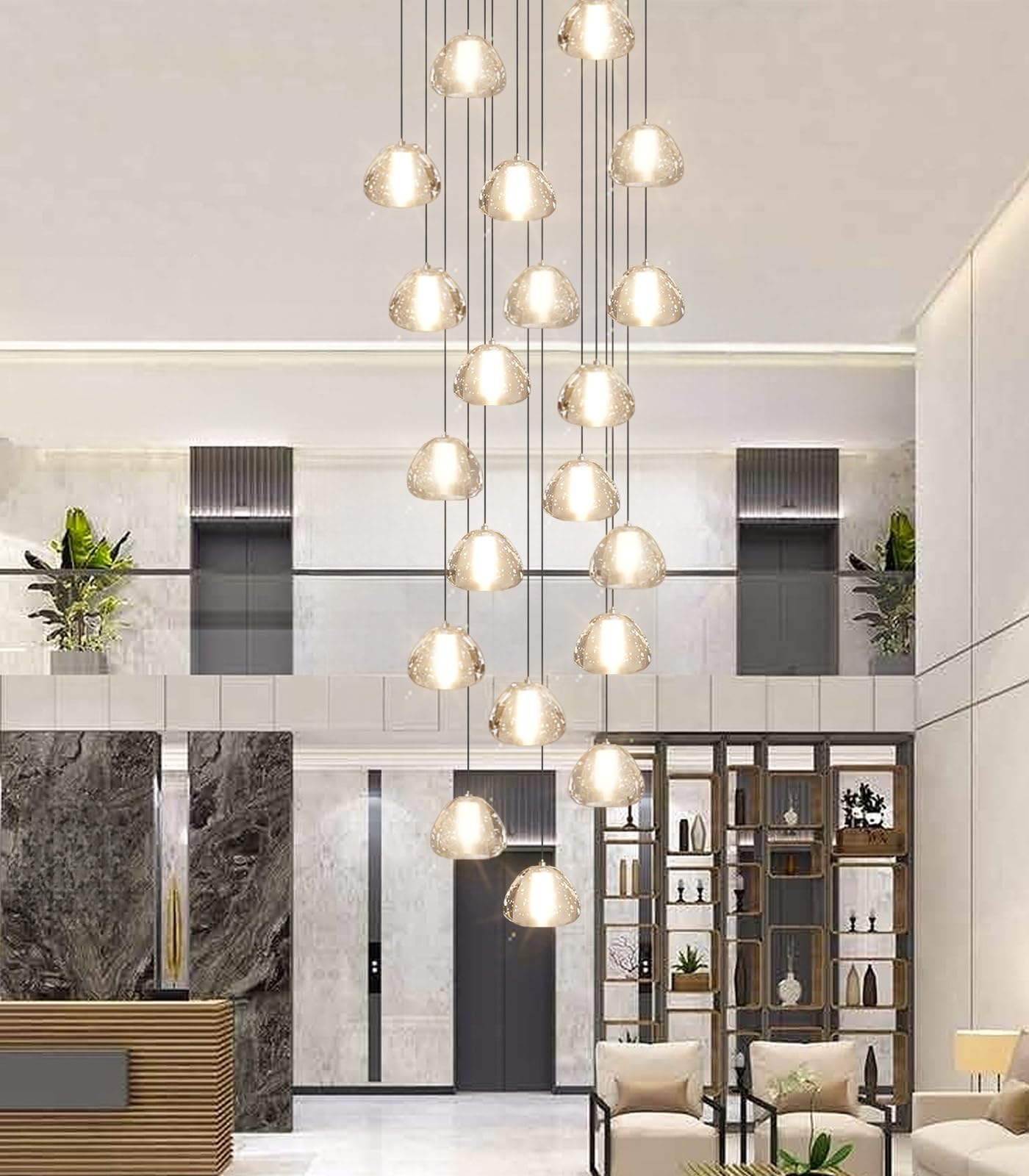 Dolria Modern Crystal Chandeliers Led Ceiling Lighting Foyer Large Ceiling Light For Staircase Living Room Hallway Entryway