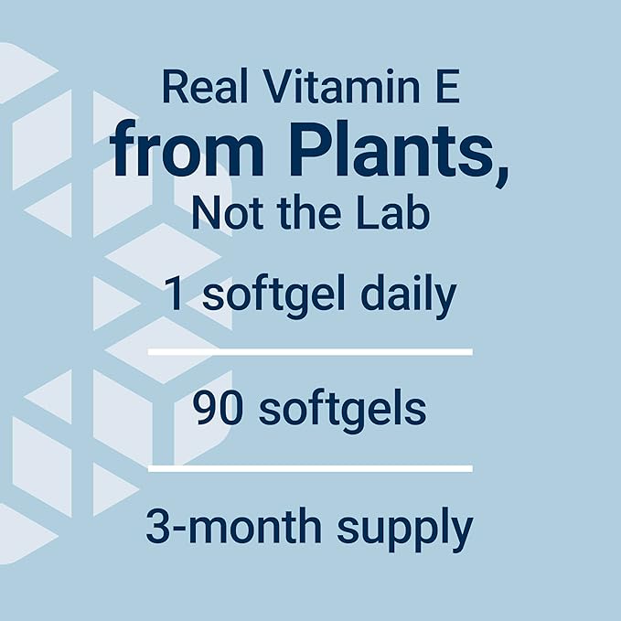 Life Extension Super Vitamin E 268 mg Non-Synthetic for Whole-Body Health, Gluten Free, Non-GMO, 90 Count
