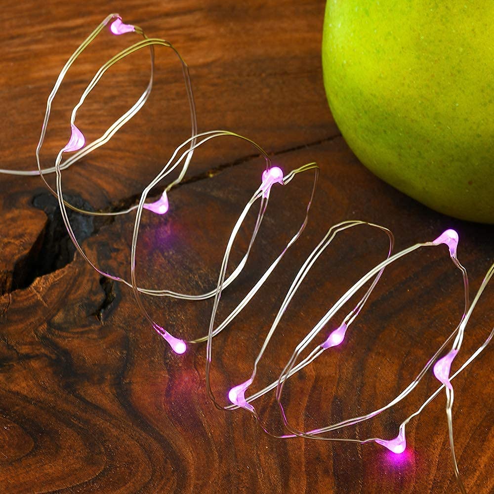 JosMega Solar Powered Fairy String Lights, 66ft, 200 LEDs, Waterproof, 8 Modes, Pink, Model 746593908773