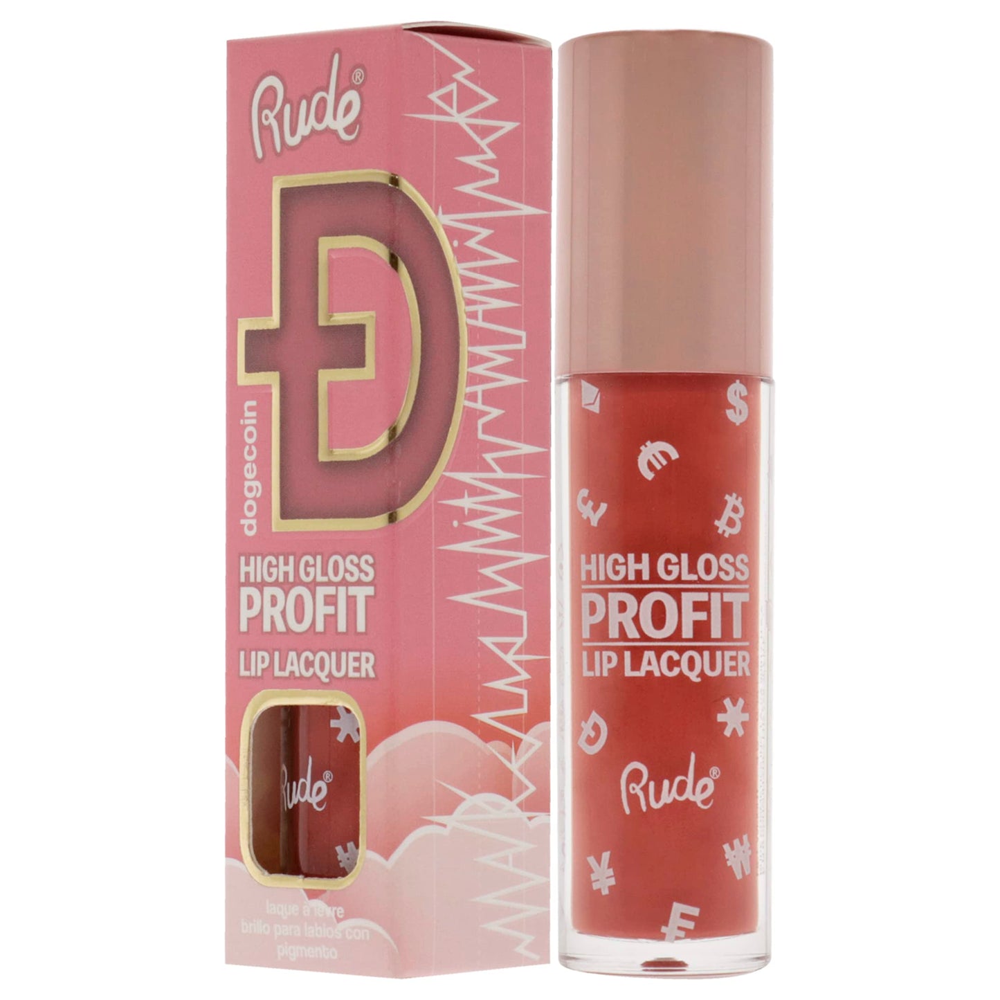 Rude Cosmetics High Gloss Profit Lip Lacquer - Dogecoin Lip Gloss Women 0.141 oz