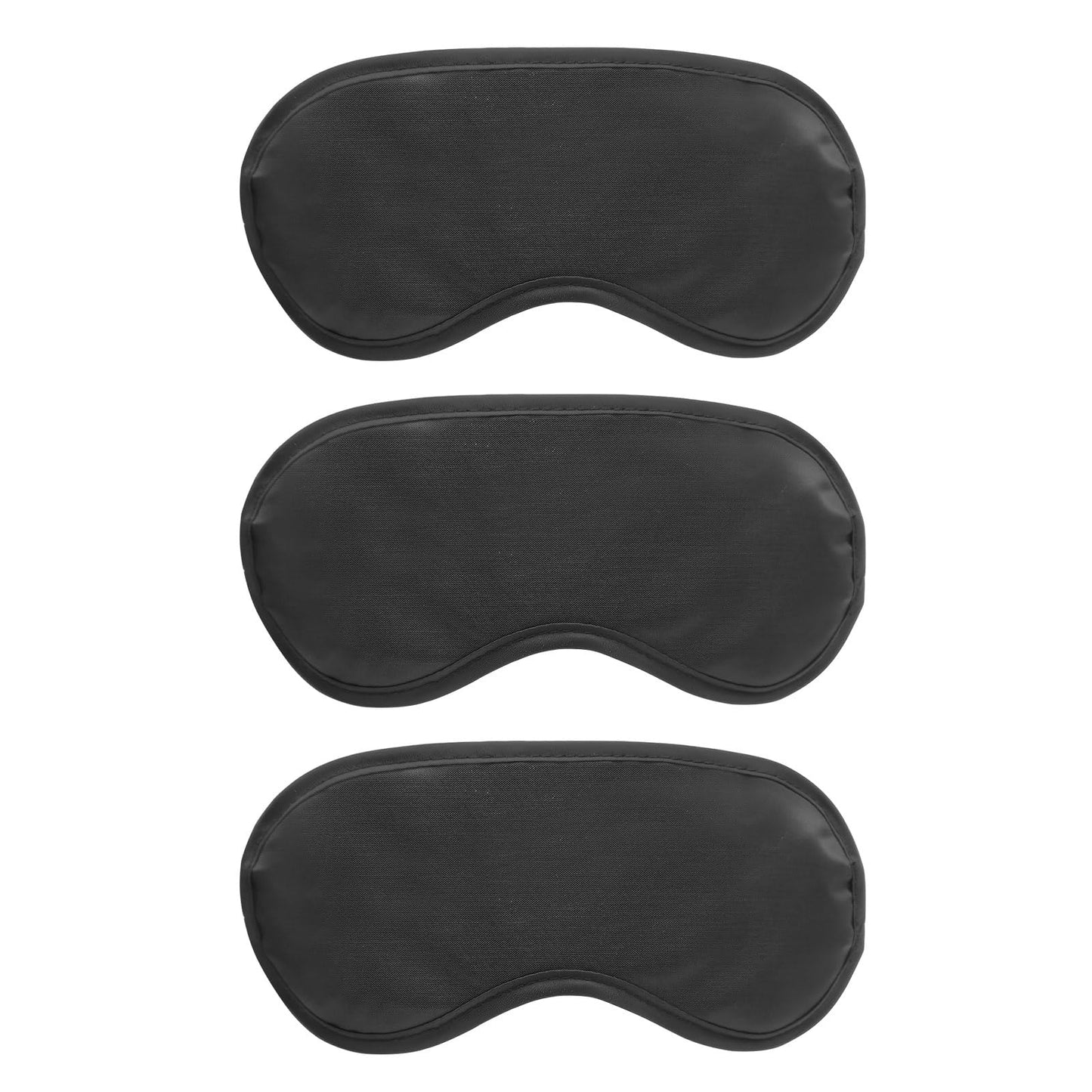 Juxiamal 3pcs Comfortable Soft Sleep Eye Masks Shade Cover Lightweight Sleeping Blindfold for Men and Women, Blackout Blindfold for Travel Sleep, Party Game Supplies (Black)