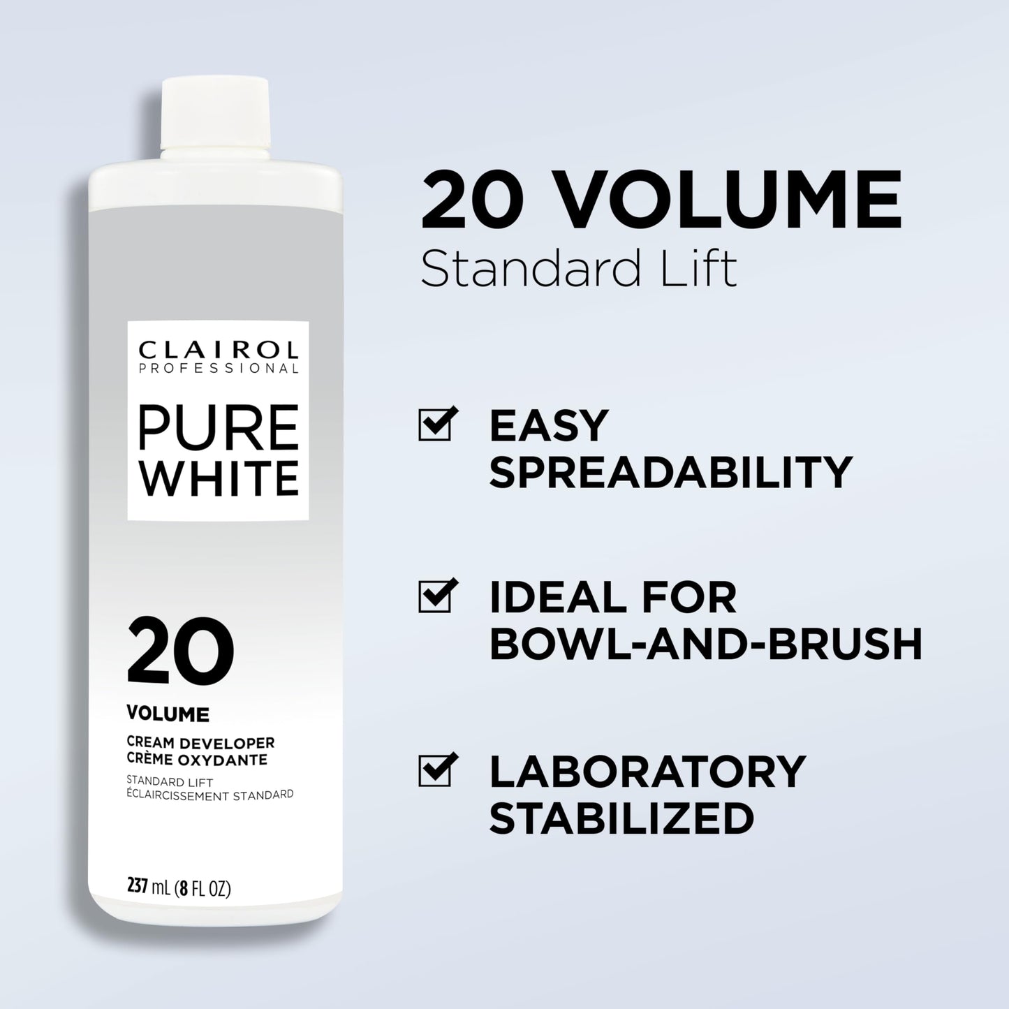 Clairol Professional Pure White 20 volume Crme Developer, 2 oz