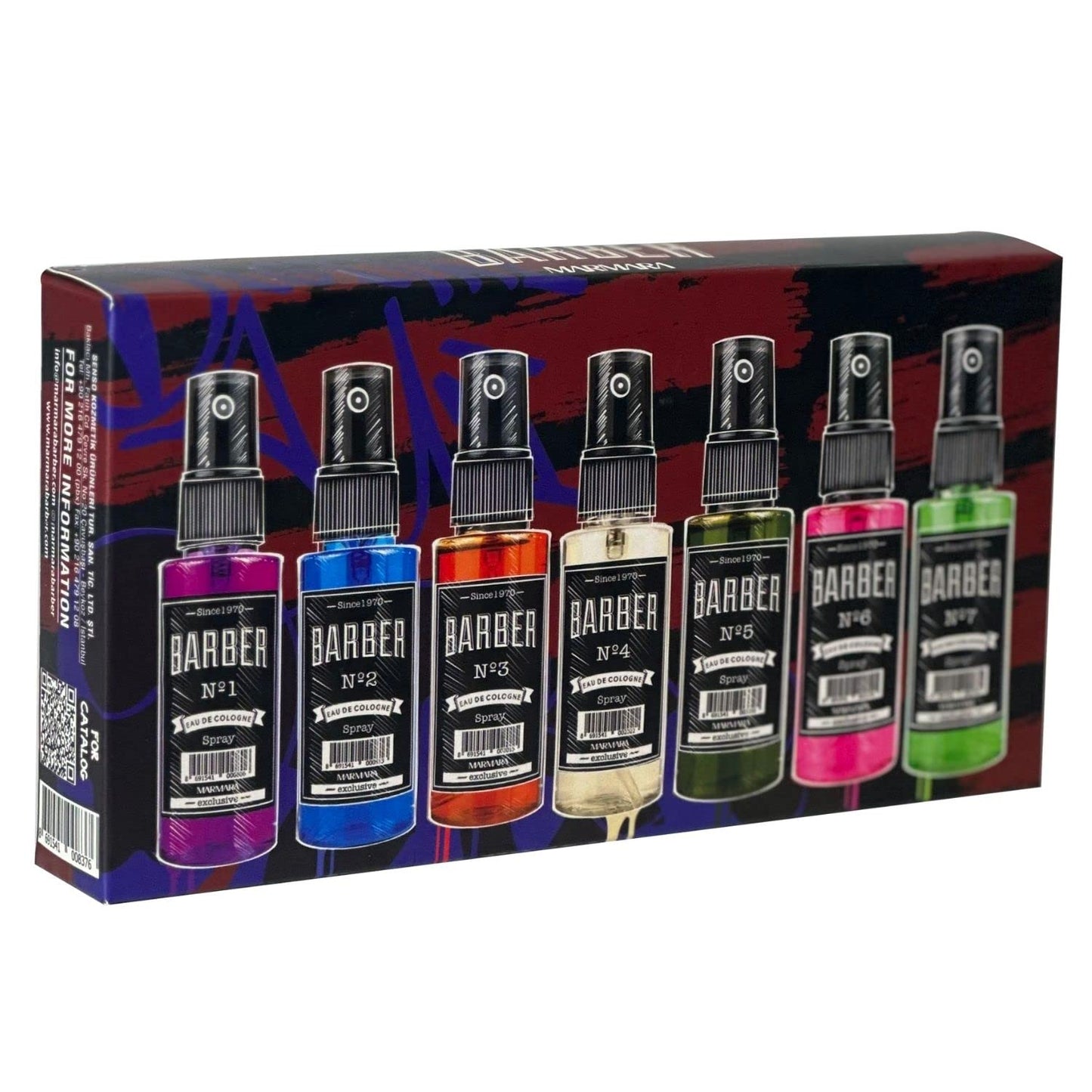 Marmara Barber Cologne - Best Choice of Modern Barbers and Traditional Shaving Fans Travel Size (50 ml, Travel Set)