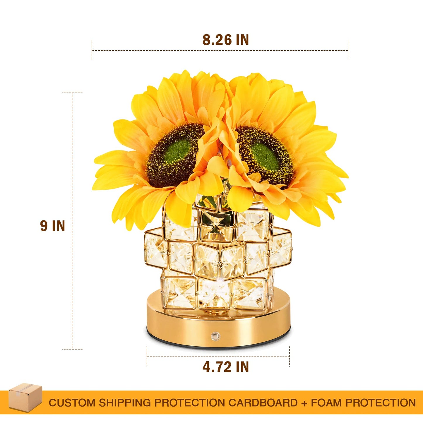 Nuunuy Sunflower Lamp Gifts For Women - Unique Flower Light For Mom  Wife  Daughter  Teacher  Friends - Mother? Day  Valentine?  Christmas  Birthday Gifts - Bedroom  Office  Restaurant Decor