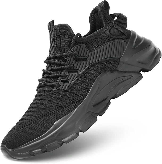 Srenket Men's Running Shoes, Non Slip, Breathable, Lightweight Fashion Sneakers, Slip Resistant Athletic Sports Walking Gy...