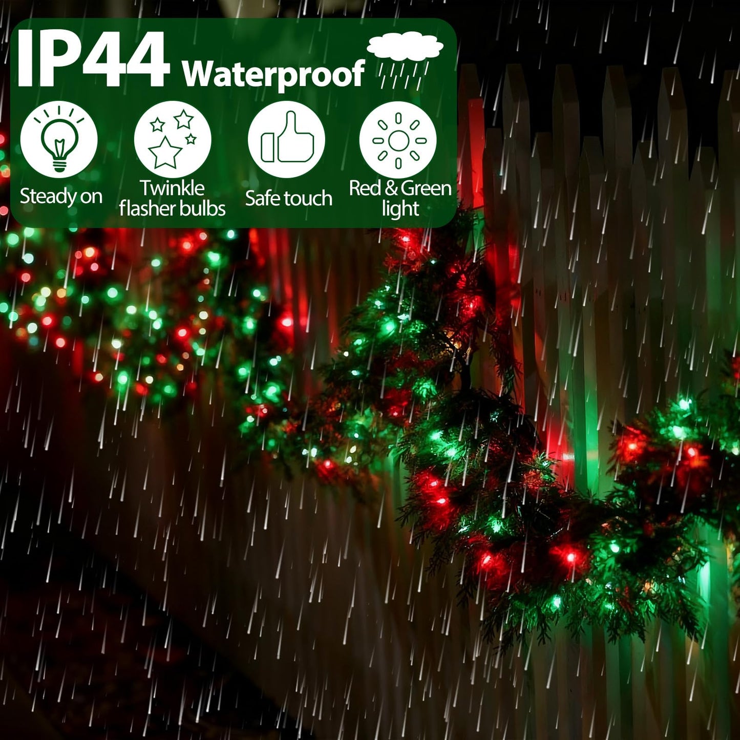 Cxlho Christmas Lights 25Ft 100 Count Incandescent Bulbs Red And Green Mini Lights With Green Wire For Christmas Tree  Garland  Wedding  Party  Home  Indoor & Outdoor Festival Decoration