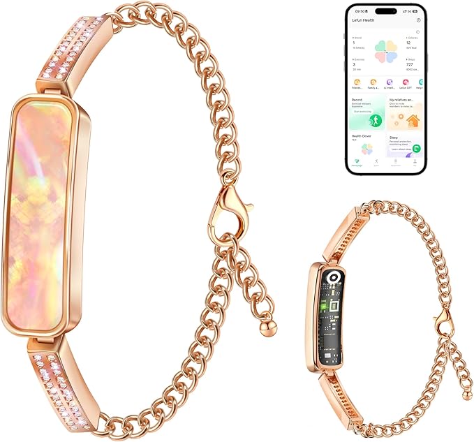 Irondance Valentines Day Gifts - Smart Bracelet for Women, Stylish Activity Fitness Trackers, 24/7 Heart Rate, HRV, Blood ...