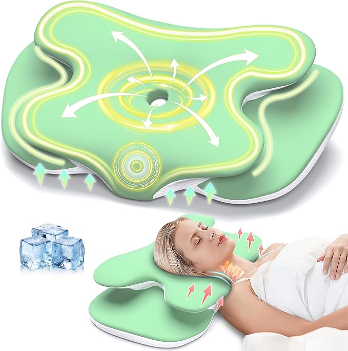 Cervical Pillow for Neck Pain Relief, Ergonomic Pillow for Side Sleeping, Orthopedic Pillow for Back & Stomach Sleepers, Cooling Memory Foam Neck Pillows for Shoulder Pain Perfect for Deep Sleep