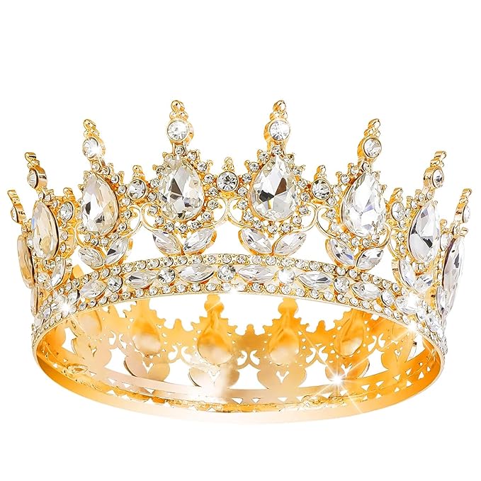 YOUlDIANZI Queen Crown Rhinestone Wedding Crowns and Tiaras for Women Costume Party Hair Accessories Princess Birthday Cro...