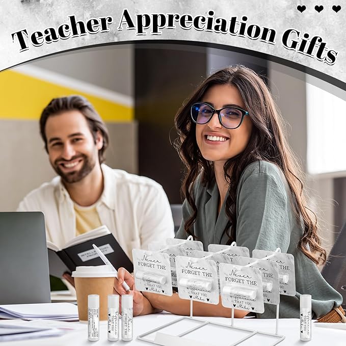 30 Pack Christmas Employee Appreciation Gift Lip Balms Bulk Staff Teacher Team Volunteer Thank You Gift Thanksgiving Christmas Appreciation Party Favor for Women Men(Cute,White)