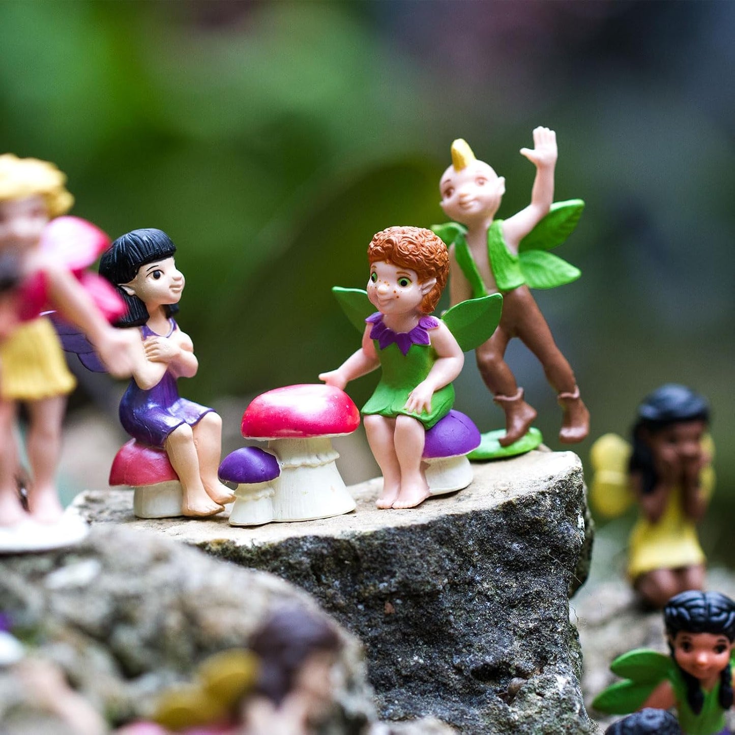 Safari Ltd. Friendly Fairies Super TOOB - 10 Adorable Fairy Figurines - Detailed Hand-Painted Toy Figures For Boys, Girls & Kids Ages 3+