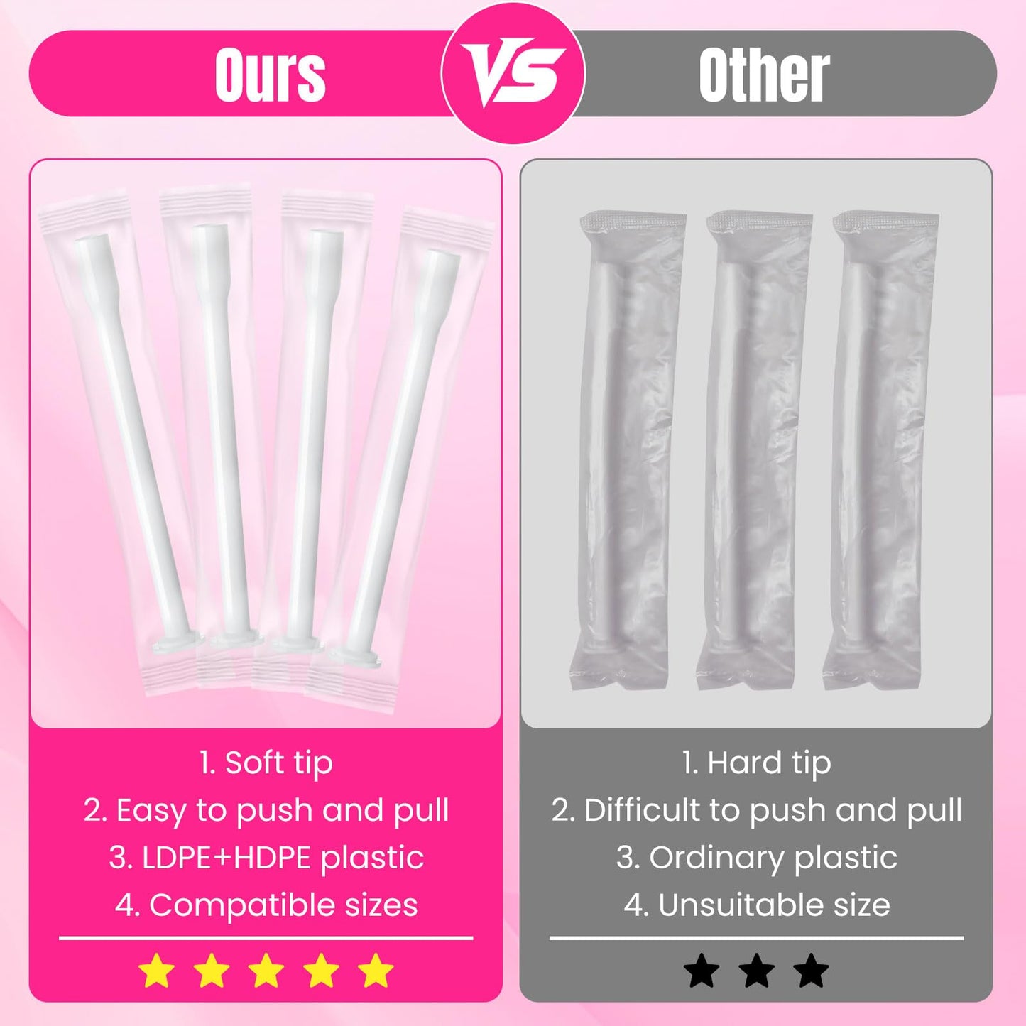 TENKAIWICK 30 Pack Disposable Vaginal Suppository Applicator for Women, Vaginal Applicator fits Size 0/00 Cap-Sules and Most Pills, Tablet Suppositories, Individually Wrapped