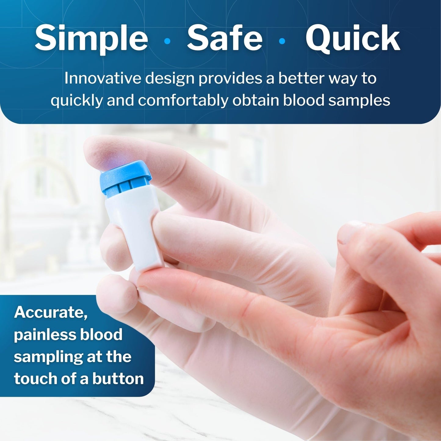 McKesson Lancets for Diabetes Testing [100 Count] Lancing Device for Blood and Glucose Test, 23G x 1.8 mm, Push Button Activation, Sterile, Single Use