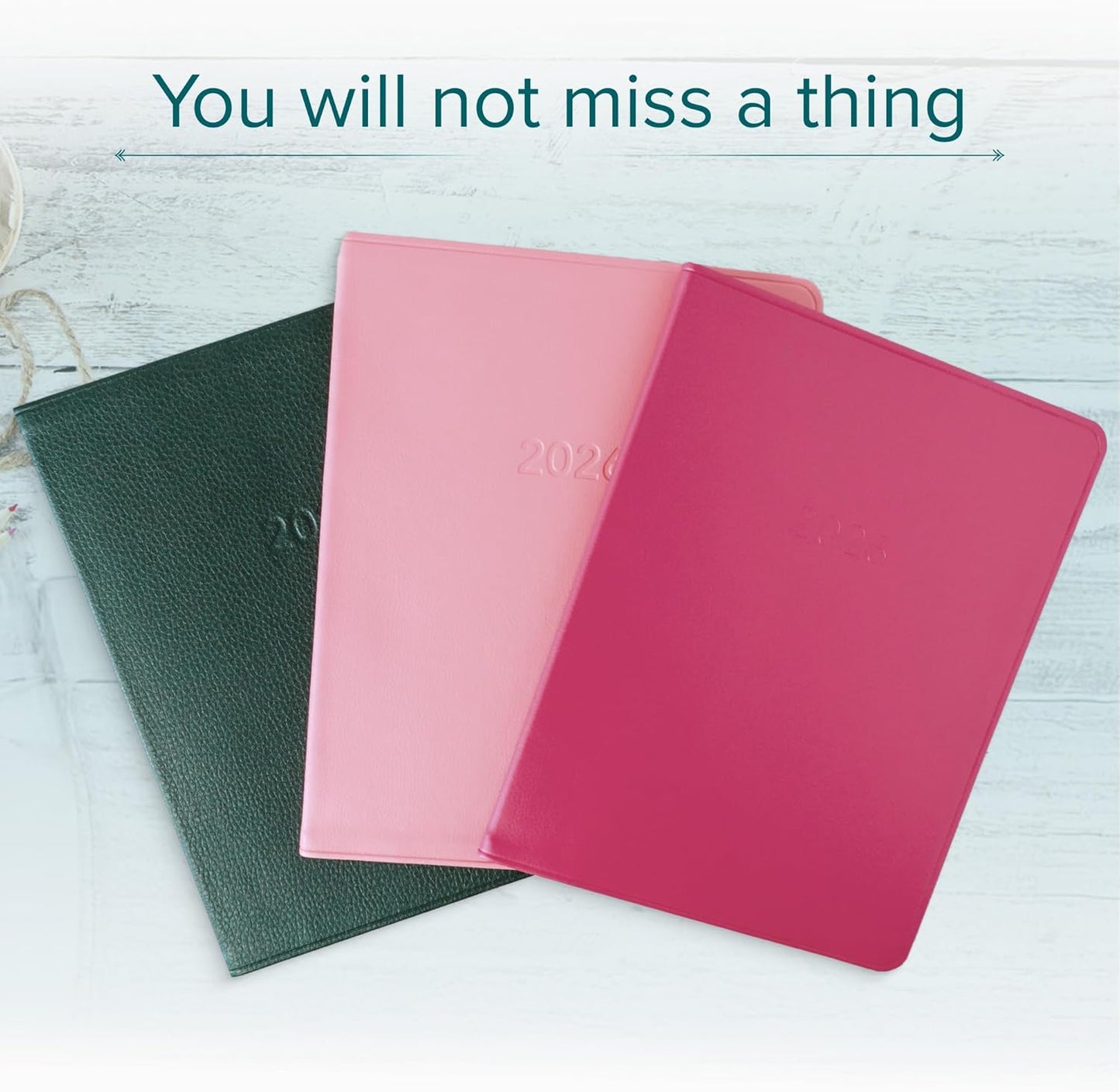 Harbor Large Weekly Monthly Planner 2025-2026 - Calendar Planner and Notebook, Durable Faux Leather, 192 Pages, Softcover & Book Bound - Cambridge Burnt Orange - 9.75 x 7.5 "