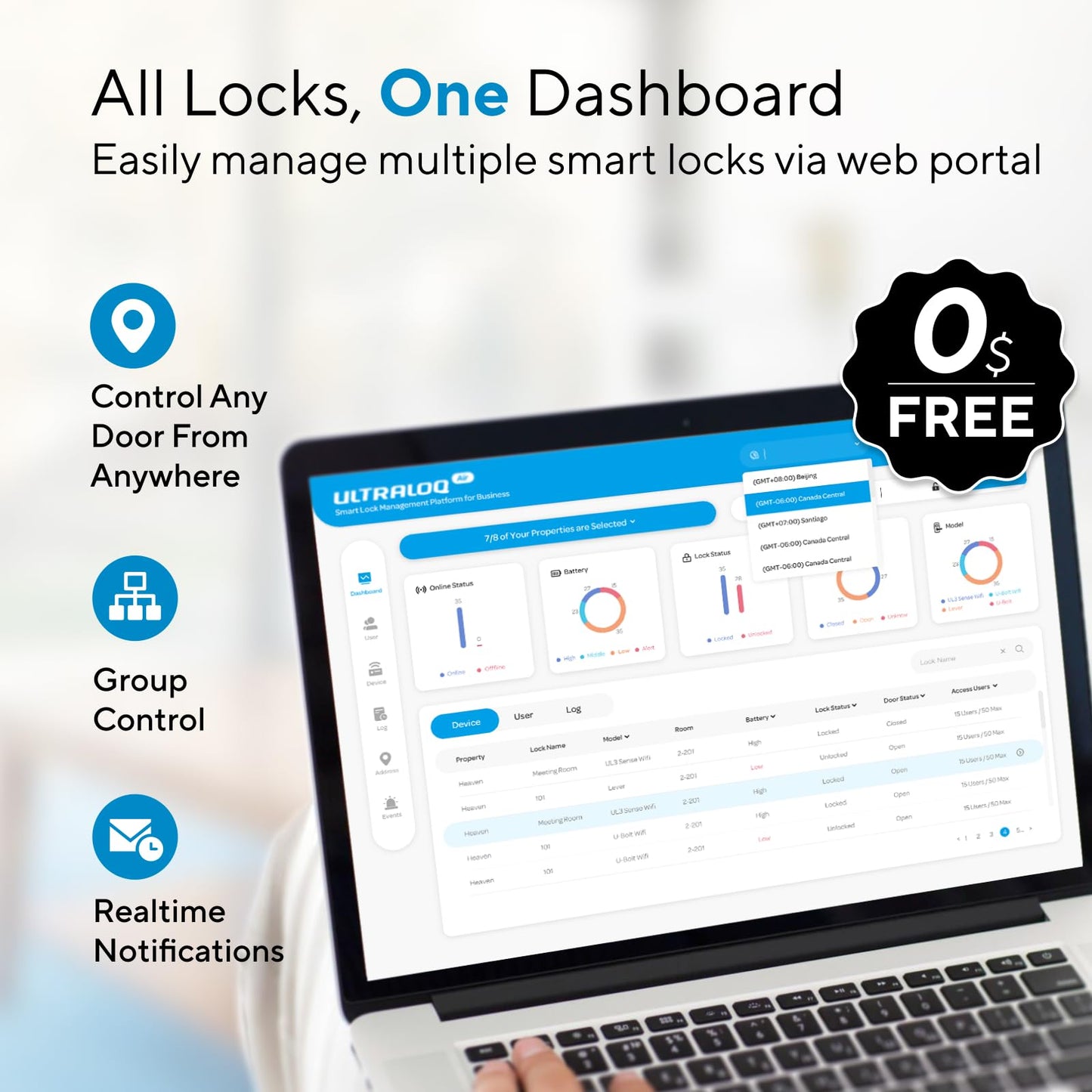ULTRALOQ Bolt NFC WiFi Smart Lock, Keyless Entry Deadbolt with iPhone/Android Tap, App Remote Control, Keypad, Works with Apple Home, Siri, Alexa, BHMA Certified, Easy Install, 10 Mo. Battery