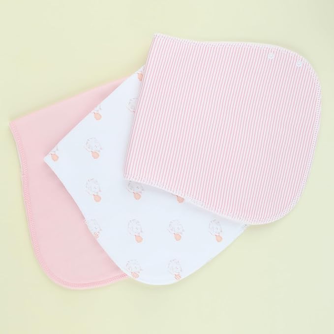 Baby Burp Cloths & Baby Bibs 2-in-1 Design Large Size 3 Layers Thicken Cotton Super Absorbent and Soft Baby Spit Up Burping Rags Baby Burp Cloth Set for Boys and Girls Solid 12 Pack