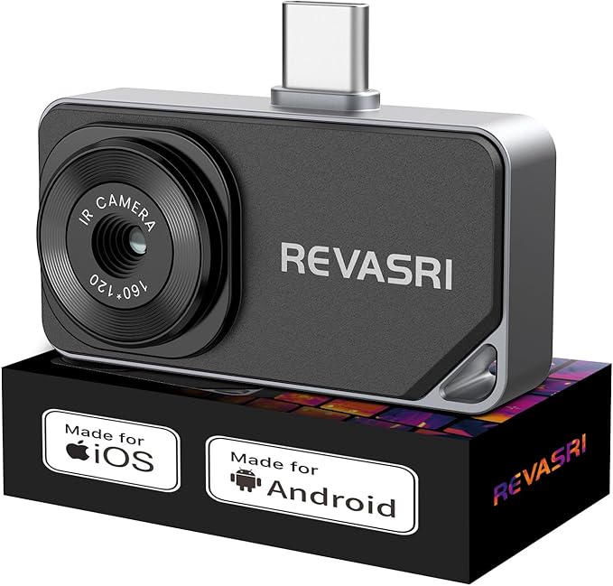 REVASRI Thermal Camera for iPhone and Android, 320×240 Super IR Resolution Thermal Imaging Camera, -4℉ to 842℉ Temp Range,...