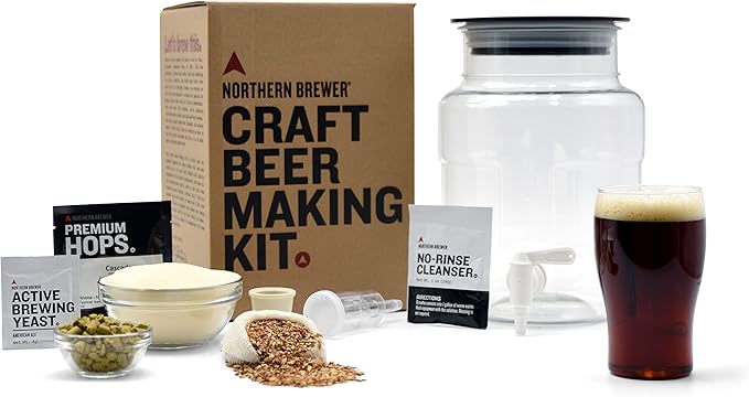 Northern Brewer - Siphonless 1 Gallon Craft Beer Making Starter Kit, Equipment and Beer Recipe Kit (Brown Ale)