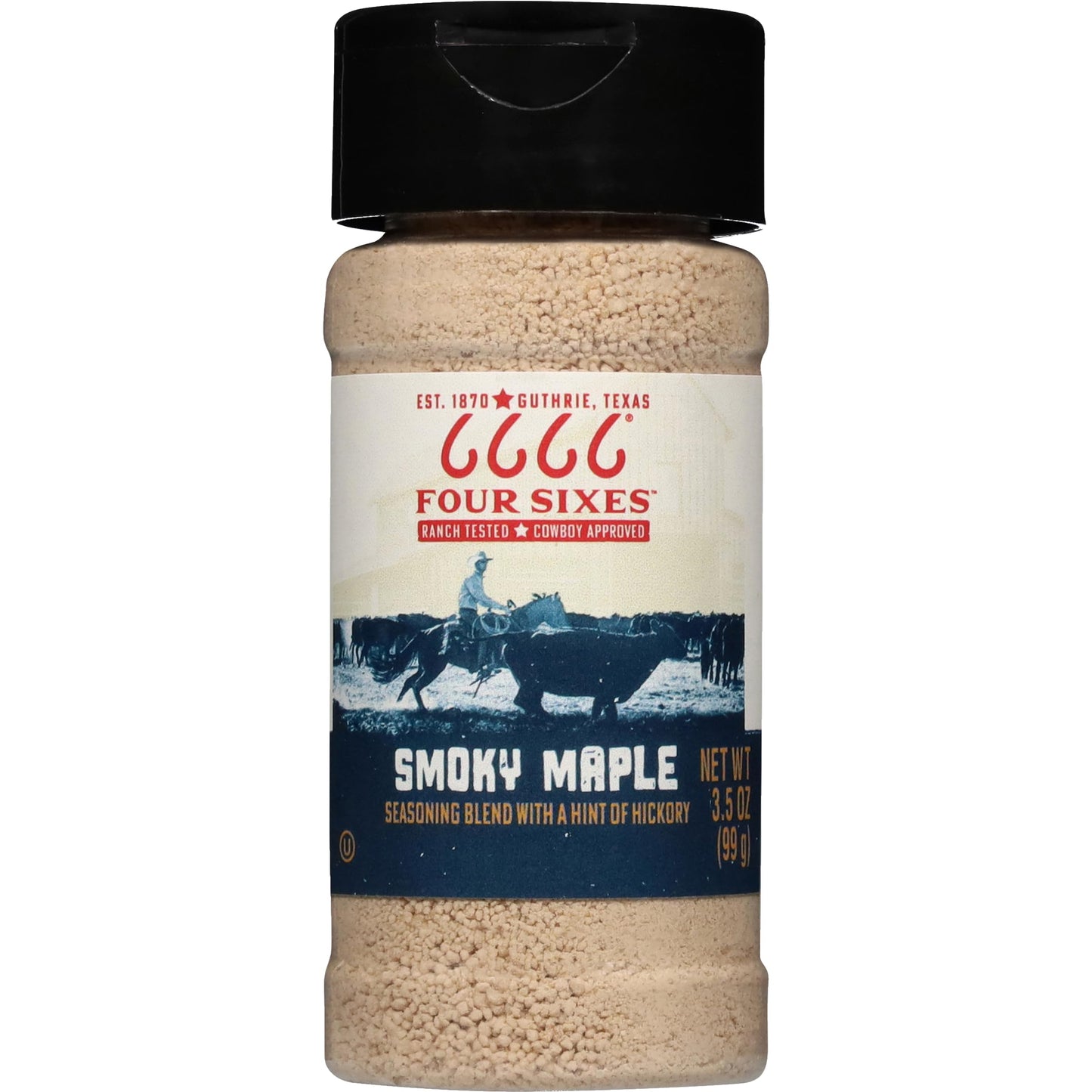 6666 Four Sixes Smoky Maple Seasoning  3.5 Ounce