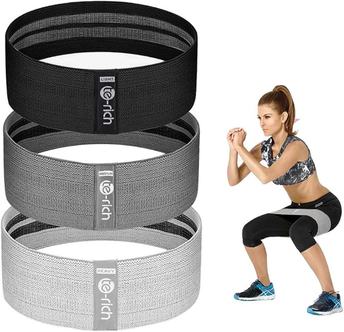 Resistance Bands, Fabric Workout Bands for Women & Men, Cloth Booty Resistance Loop Bands, Thick Squat Bands for Butt/Leg...