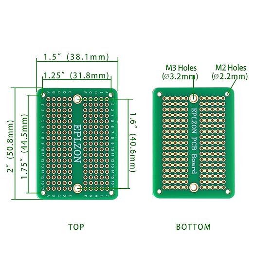 Solderable Breadboard Mini PCB Board Gold-Plated Solder Breadboard for DIY Electronics Projects Apply to Arduino Soldering Projects 2.0"x1.5" Mixed Color(Pack of 6 Pcs)