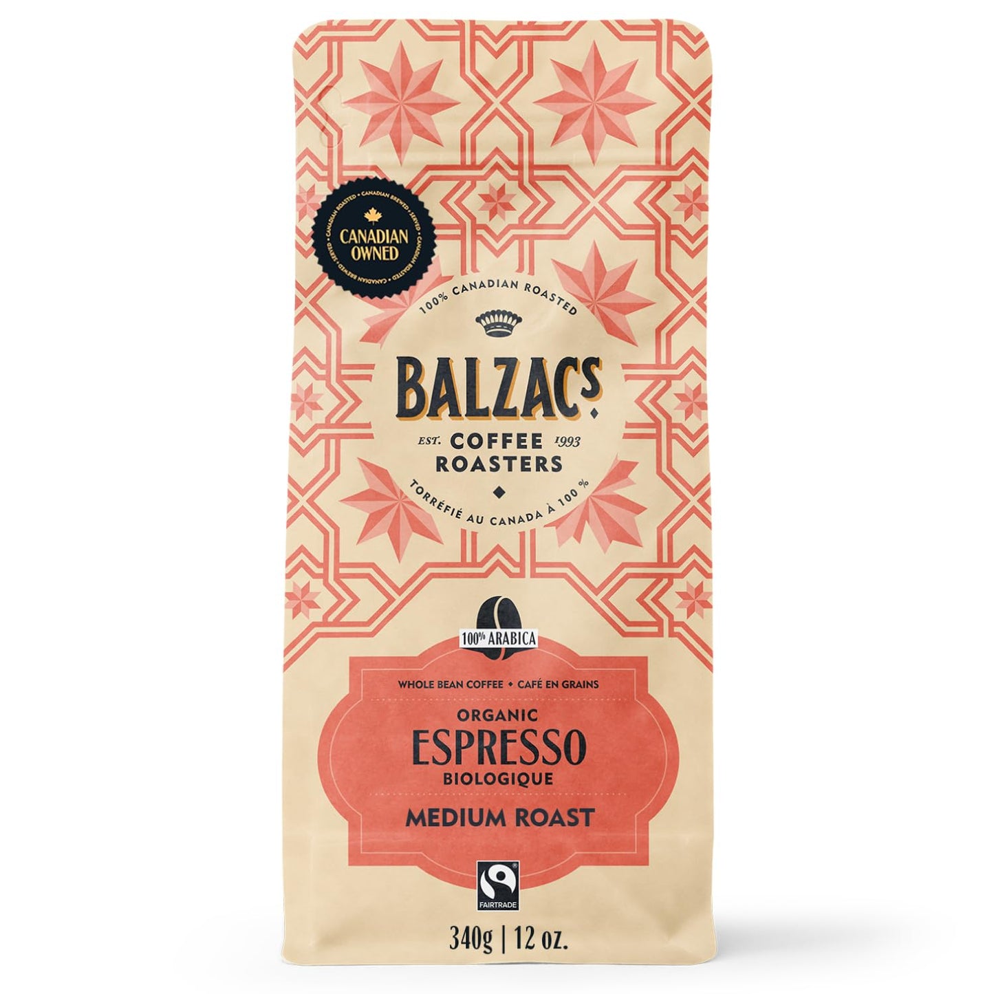 BALZAC Organic Espresso Blend, 12 OZ