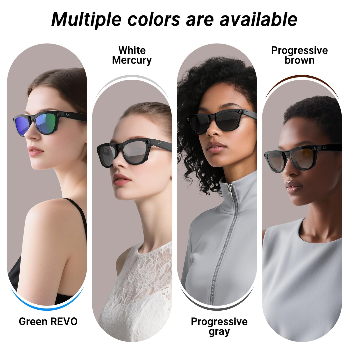 Hibloks 4Pcs Polarized Clip For Ray-Ban Meta Skyler (Rw4010 52-20) Smart Glasses, Black Frame Discoloration Clips For Ray-Ban Sk