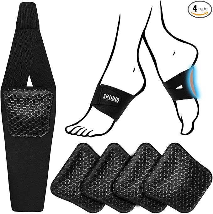 ZAIWOO Wearable Arch Support Inserts for Women & Men – 2 Adjustable Heights, Non-Slip Breathable – Plantar Fasciitis Relie...