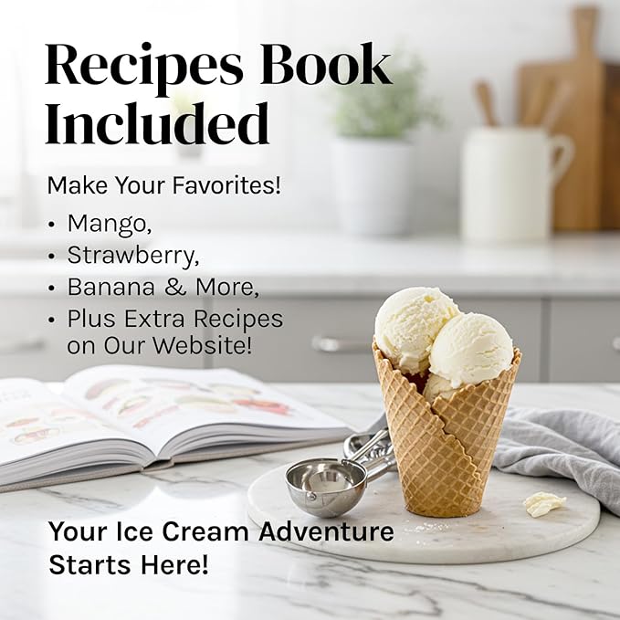 1.2 Quart Unicorn Electric Ice Cream Maker Machine for Kids – Best Countertop Ice Cream Machine for Homemade Soft Serve, Sorbet, Gelato, Frozen Yogurt – Fun & Easy Desserts for Families, easy to Clean