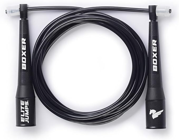 Elite Jumps Boxer 3.0 Jump Rope – Professional Boxing Workout Equipment | Tangle-Free PVC Skipping Rope with Smooth Action...