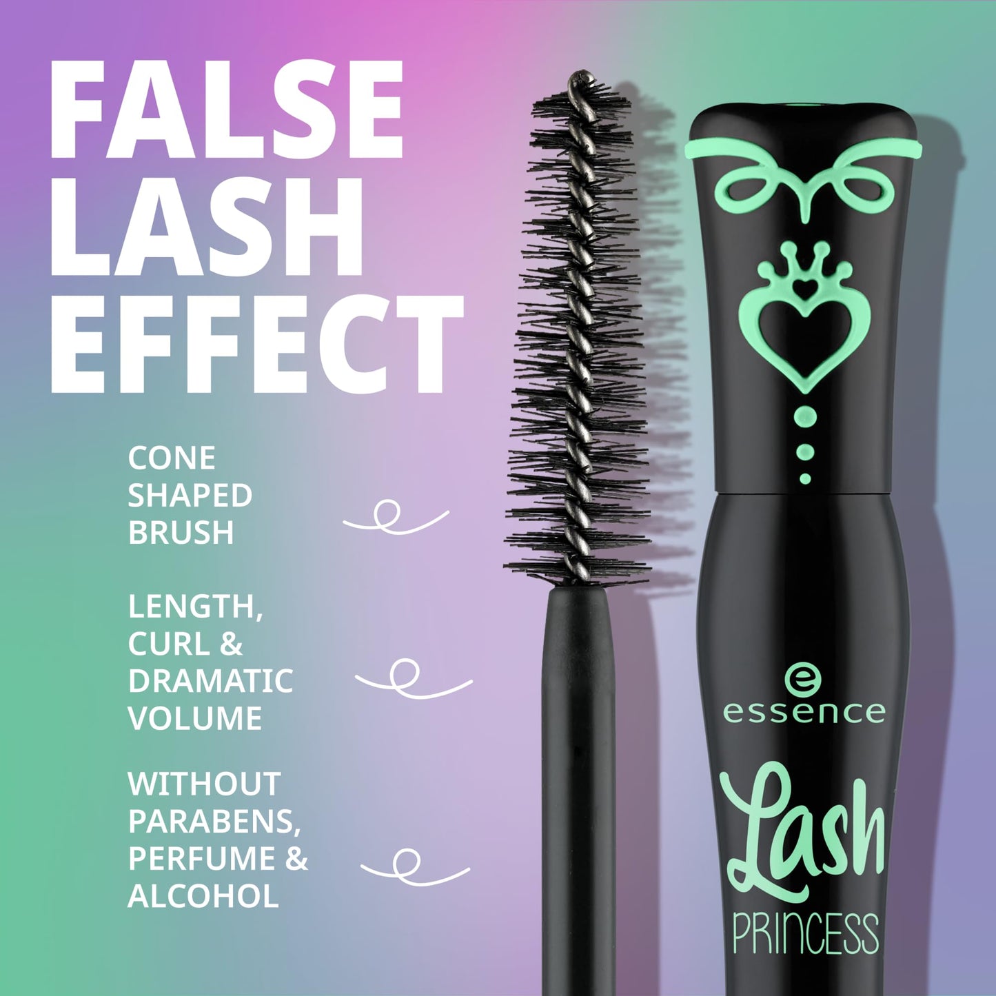 essence Lash Princess Mascara Holiday Gift Set | 4 Vegan & Cruelty-Free Mascaras | False Lash Effect, Waterproof, Primer, Curl &
