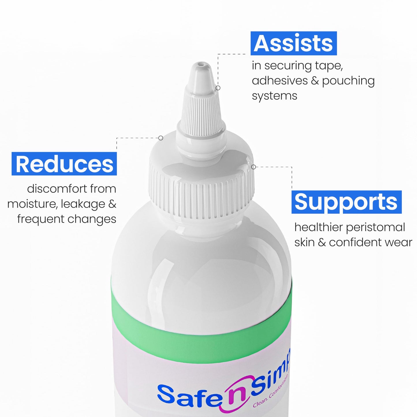 Safe n' Simple Stoma Skin Barrier Powder - 5 oz - Medicated Protective Skin Barrier - Ostomy Protection Supplies - Stoma Adhesive Powder