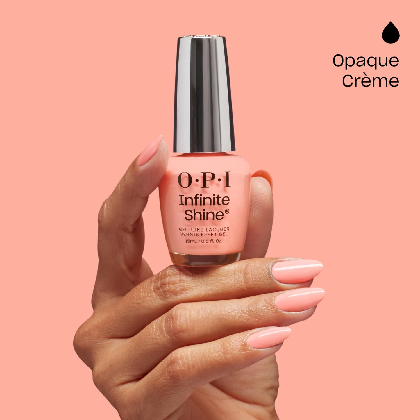 OPI Infinite Shine Strawberry Slay | Opaque Soft Pink Long Wear Gel Like Crme Nail Polish | Make 'Em Jelly! Collection | Summer