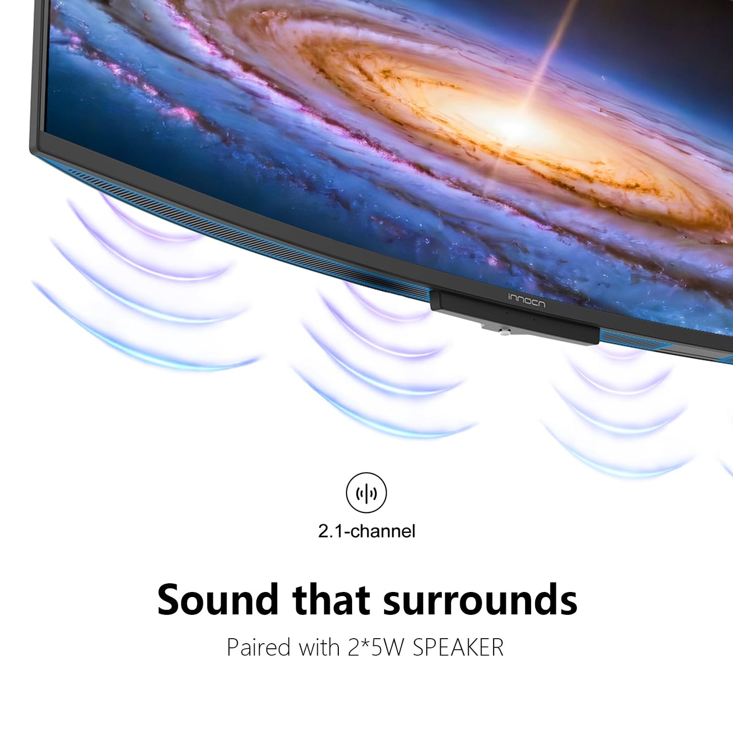 INNOCN 49" OLED Ultrawide Curved Gaming Monitor 5120 x 1440p 144Hz, 0.03ms, USB Type C 90W, HDMI 2.1, DisplayPort, USB Hub, Speakers, Adaptive-Sync, Adjustable Stand, Black