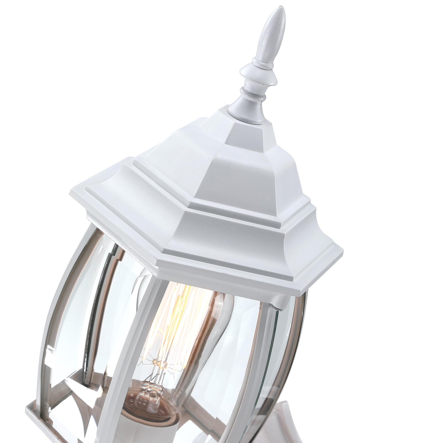 Faymart Lighting 2 Pack 16.8In White Porch Lights Dusk To Dawn  Sensor Wall Sconce White Outdoor Light Fixture For House  Dusk To Dawn Exterior Wall Light For Porch Front Door Garage  E26