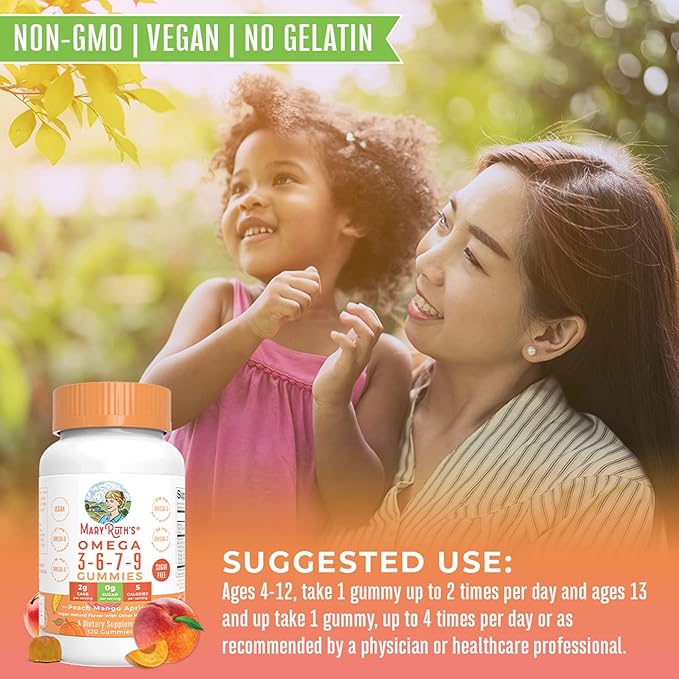 Mary Ruth's Omega 3-6-7-9 Gummies, 120 CT
