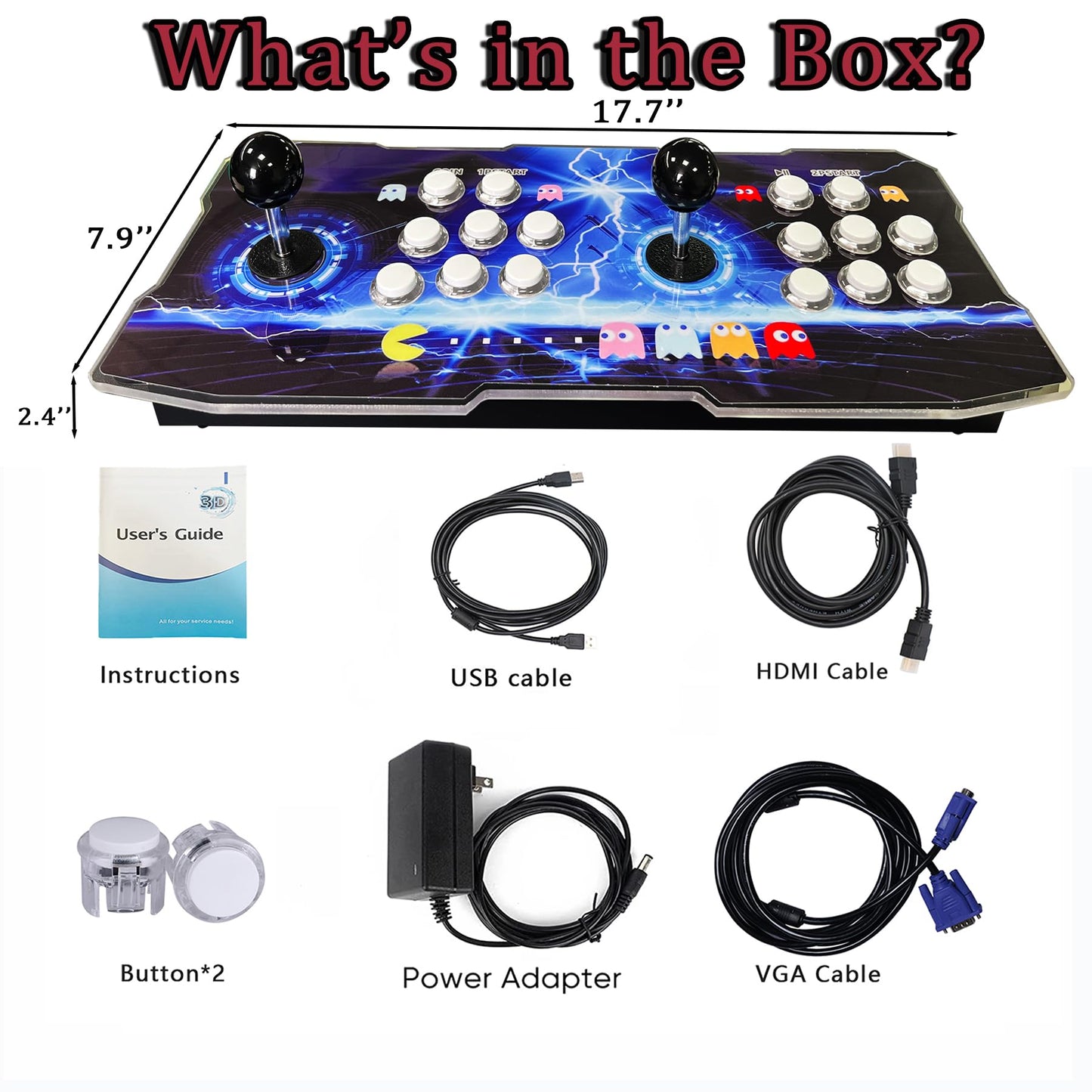 RegiisJoy 32000 mini Pandoras Box 78S for Child Arcade Game Console 4 Player 3D Magical Modified Game, Search Save Delete Cheat Function, Favorite List, One-Button Combo, 128G TF, 12 Classification