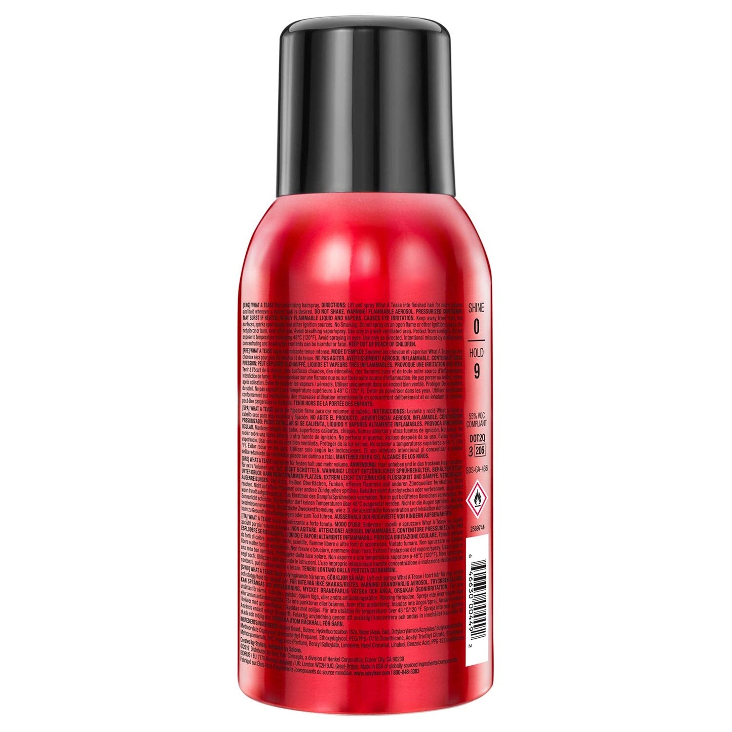SexyHair Big What A Tease Backcomb in a Bottle Firm Volumizing Hairspray| Up to 72 Hour Humidity Resistance | All Hair Types, 4.