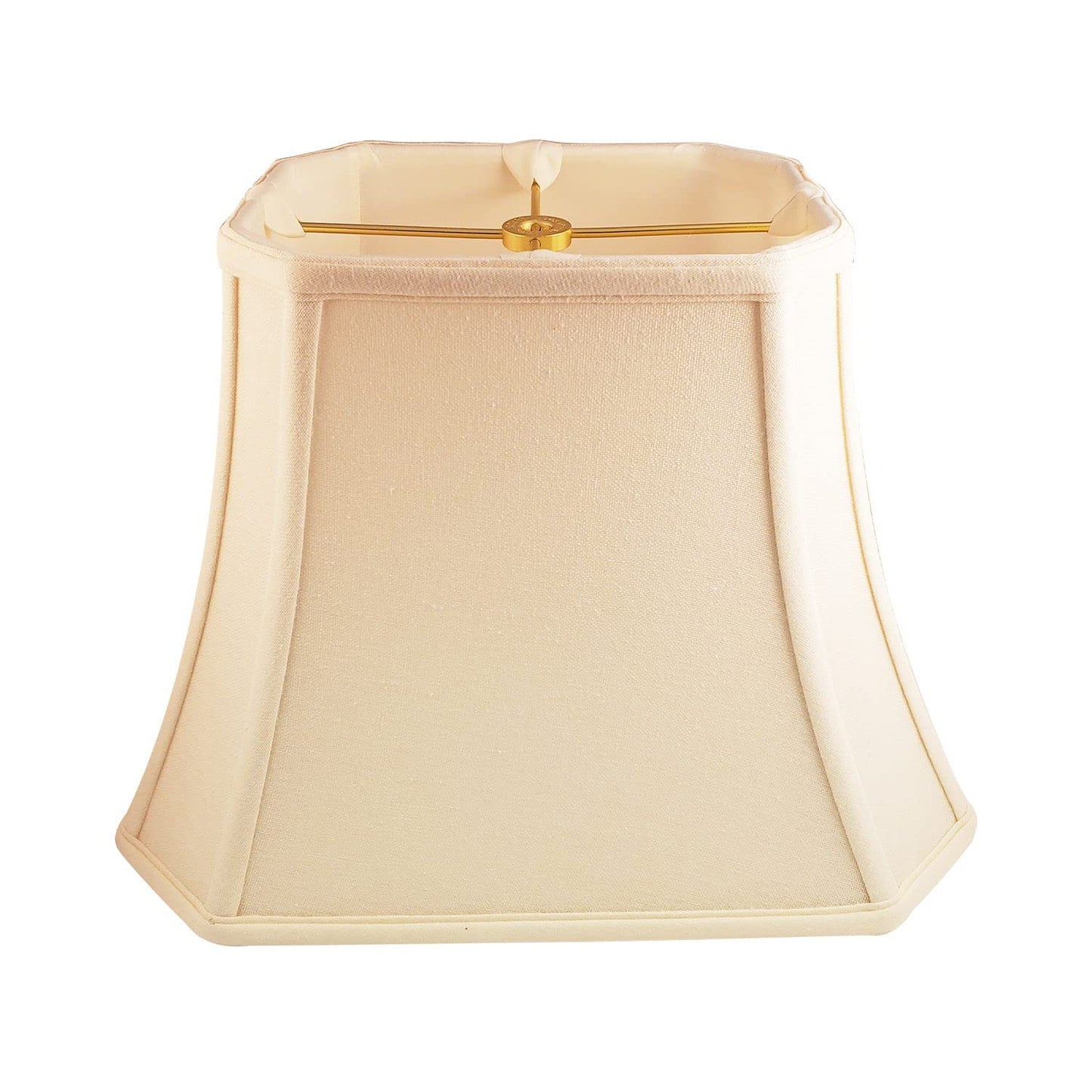 Royal Designs, Inc. Rectangle Cut Corner Lamp Shade, 10 x 18 x 13.25, Linen Eggshell, Model BSO-710-18LNEG