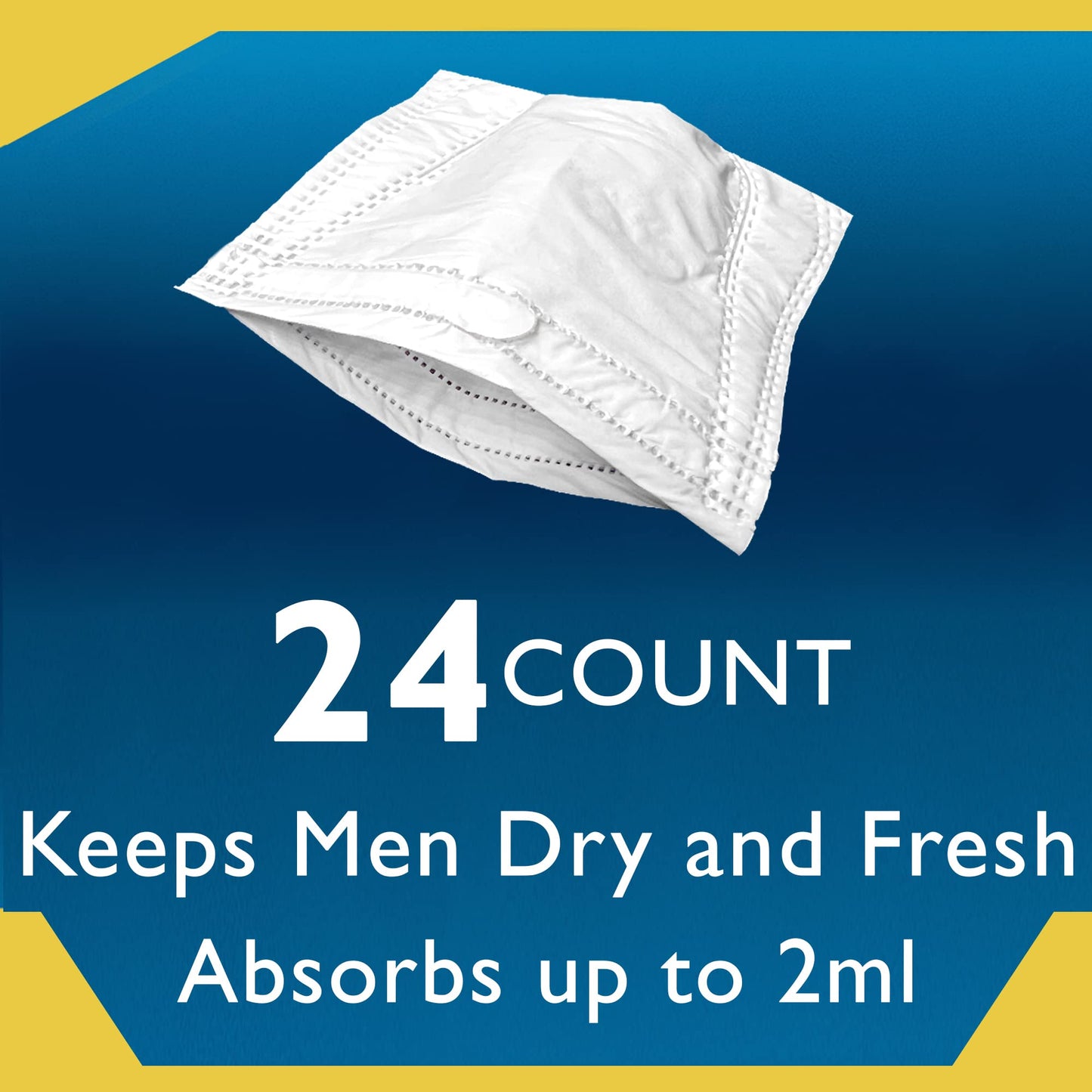 PROSTACOMFORT+ Hygienic Male Pad – 24 Pcs Incontinence Guards for Men Super Absorbent Urinary Drip Sleeves Prevents Leaks, Bad Odors & Stains – Oeko TEX Certified Bladder Control Pads for Men