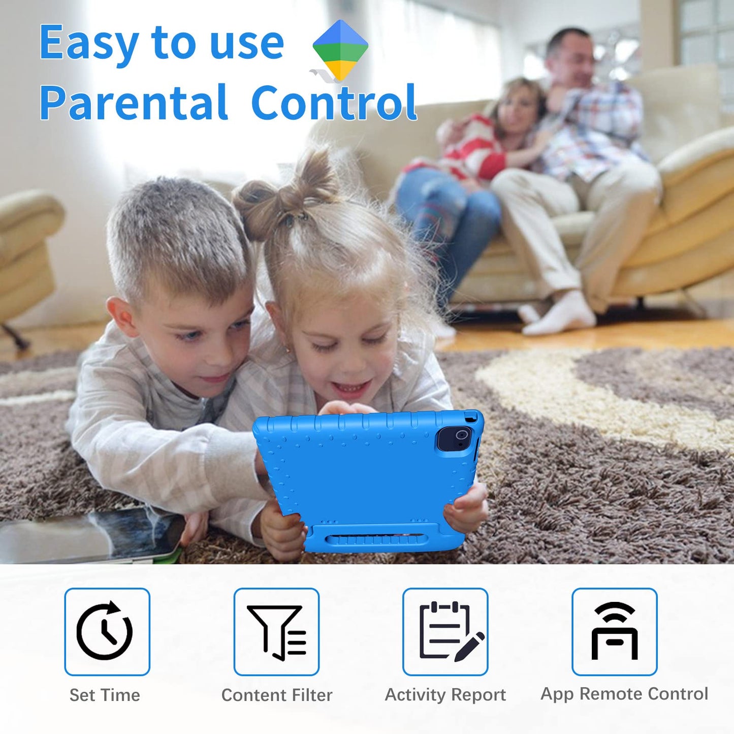 Vneimqn Tablet For Kids, 10 Inch Kids Tablet Android 13, 4Gb+64Gb, Octa-Core, Wifi 6, 12H Battery, Kids Space, Parental Control