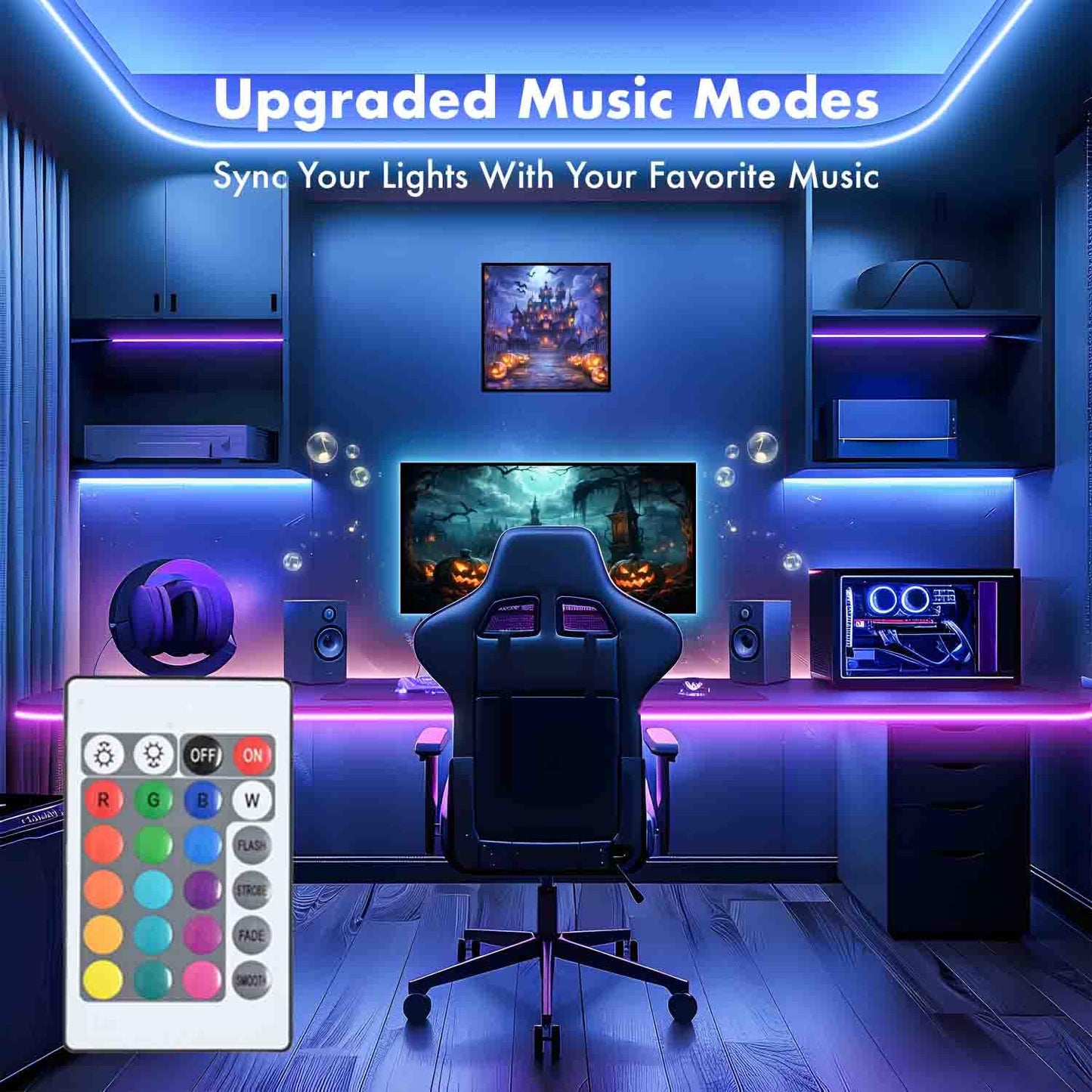 TFZBA LED Strip Lights, RGB Neon Rope Lights, 200FT (2x100ft), IP67 Waterproof, Remote Control, Music Sync, White